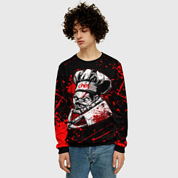 Свитшот мужской DOTA 2 PUDGE, БРЫЗГИ КРАСОК, цвет: 3D-черный — фото 2
