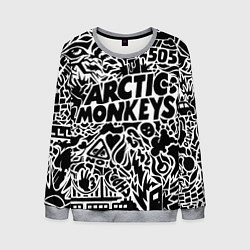 Свитшот мужской Arctic monkeys Pattern, цвет: 3D-меланж