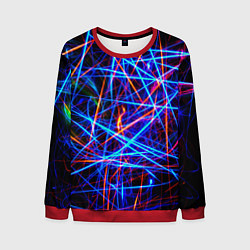 Свитшот мужской NEON LINES Glowing Lines Effect, цвет: 3D-красный