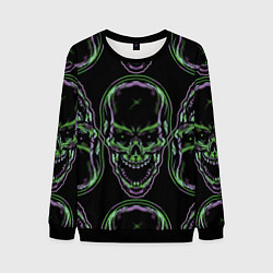 Свитшот мужской Skulls vanguard pattern 2077, цвет: 3D-черный