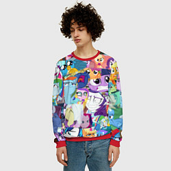 Свитшот мужской My Little Pony Персонажи, цвет: 3D-красный — фото 2