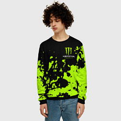 Свитшот мужской Monster Energy green, цвет: 3D-черный — фото 2