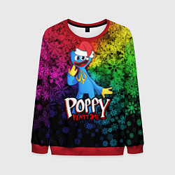 Свитшот мужской POPPY PLAYTIME НОВОГОДНИЙ ПОППИ ПЛЕЙТАЙМ, цвет: 3D-красный