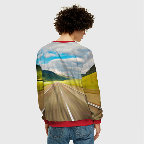 Мужской свитшот Euro Truck Simulator / 3D-Красный – фото 4