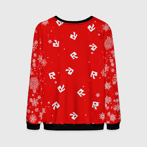 Мужской свитшот НОВОГОДНИЙ СВИТЕР ROBLOX РОБЛОКС НОВЫЙ ГОД 2022 / 3D-Черный – фото 2