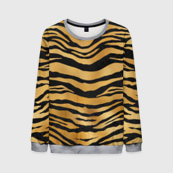 Свитшот мужской Текстура шкуры тигра, цвет: 3D-меланж