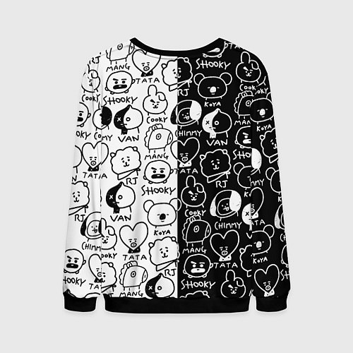 Мужской свитшот Permission To Dance SPLIT BT21 / 3D-Черный – фото 2
