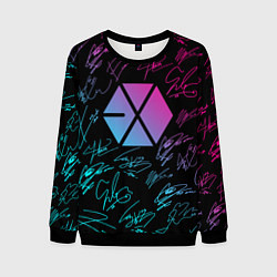 Мужской свитшот EXO BAND НЕОНОВЫЕ АВТОГРАФЫ