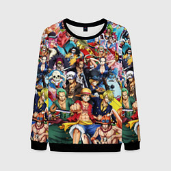 Мужской свитшот ВСЕ ГЕРОИ АНИМЕ ВАН ПИС ALL HEROES ONE PIECE