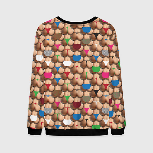 Мужской свитшот Попки / 3D-Черный – фото 2