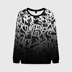 Свитшот мужской GRAFFITI WHITE TAGS ГРАФФИТИ, цвет: 3D-черный