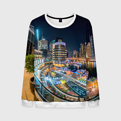 Свитшот мужской Дубай Марина, цвет: 3D-белый