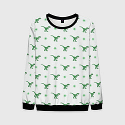 Свитшот мужской Динозавры паттерн, цвет: 3D-черный
