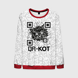 Мужской свитшот QR код котик