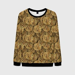 Свитшот мужской Bitcoins, цвет: 3D-черный