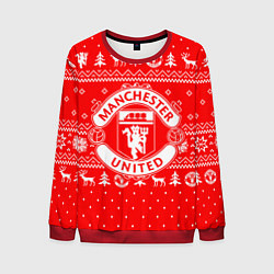 Мужской свитшот FC Manchester United: Новогодний узор