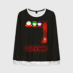 Свитшот мужской Южный парк главные персонажи South Park, цвет: 3D-белый