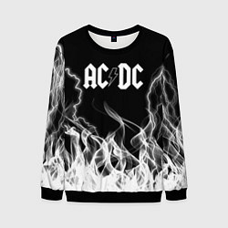 Свитшот мужской ACDC Fire, цвет: 3D-черный