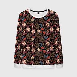 Мужской свитшот Россия паттерн темный