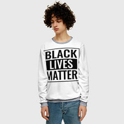 Свитшот мужской Black Lives Matters, цвет: 3D-меланж — фото 2