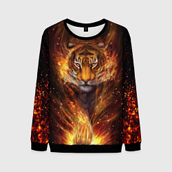 Мужской свитшот Огненный тигр Сила огня