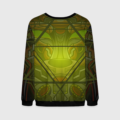 Мужской свитшот Кибер-лис / 3D-Черный – фото 2