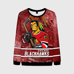 Свитшот мужской Chicago Blackhawks , Чикаго Блэкхокс, цвет: 3D-черный