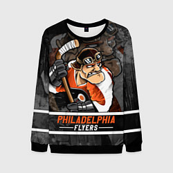 Свитшот мужской Филадельфия Флайерз, Philadelphia Flyers, цвет: 3D-черный