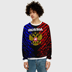 Свитшот мужской Russia Герб Патриот, цвет: 3D-белый — фото 2