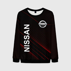 Свитшот мужской Nissan, Ниссан Абстракция, цвет: 3D-черный
