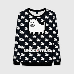 Мужской свитшот UNDERTALE DOG AND LOGO УНДЕРТАЛЕ