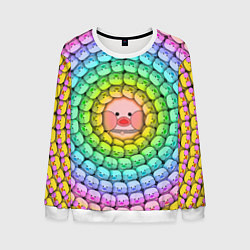 Свитшот мужской Psychedelic Lalafanfan, цвет: 3D-белый