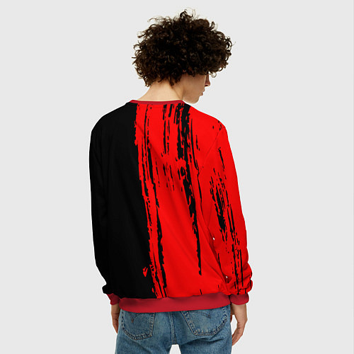 Мужской свитшот Honda марка авто / 3D-Красный – фото 4