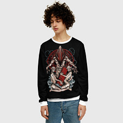 Свитшот мужской Пирамидоголовый и медсестрички, цвет: 3D-белый — фото 2