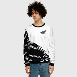 Свитшот мужской Honda sport pattern, цвет: 3D-черный — фото 2
