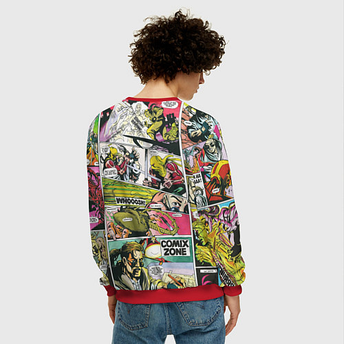 Мужской свитшот Comix zone mutants / 3D-Красный – фото 4