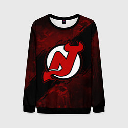 Свитшот мужской New Jersey Devils, Нью Джерси Девилз, цвет: 3D-черный