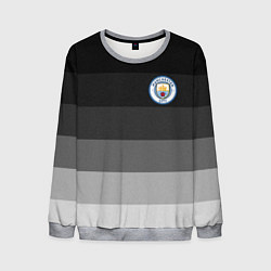 Свитшот мужской Манчестер Сити, Manchester City, Серый градиент, цвет: 3D-меланж