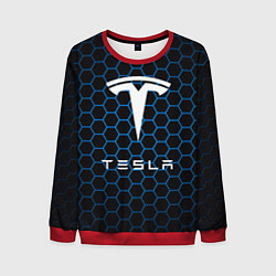 Свитшот мужской Tesla Соты, цвет: 3D-красный