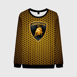 Свитшот мужской Lamborghini gold соты, цвет: 3D-черный