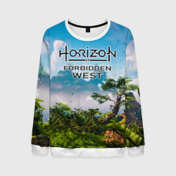 Свитшот мужской Horizon Forbidden West Хоризон Запретный Запад, цвет: 3D-белый