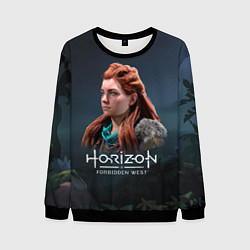 Свитшот мужской Элой Aloy Horizon Forbidden West, цвет: 3D-черный