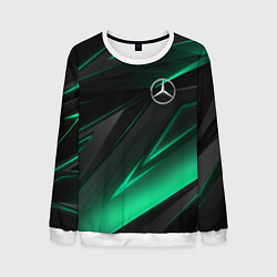Свитшот мужской MERCEDES-BENZ AMG NEON STRIPES PETRONAS, цвет: 3D-белый