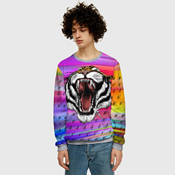 Свитшот мужской Brave tiger, цвет: 3D-меланж — фото 2