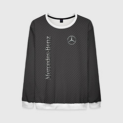 Свитшот мужской Mercedes карбоновые полосы, цвет: 3D-белый