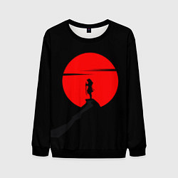 Свитшот мужской SAMURAI RED MOON, цвет: 3D-черный