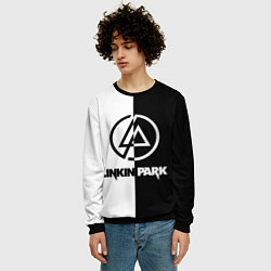 Свитшот мужской Linkin Park ЧБ, цвет: 3D-черный — фото 2