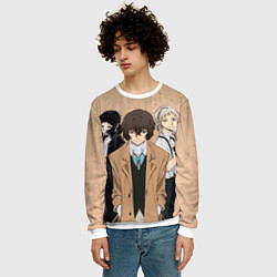 Свитшот мужской Великий из бродячих псов, Дазай Осаму, Ацуши Накад, цвет: 3D-белый — фото 2