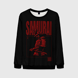 Мужской свитшот Темный самурай с надписью