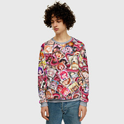 Свитшот мужской Ахегао с щупальцами в цвете, цвет: 3D-меланж — фото 2